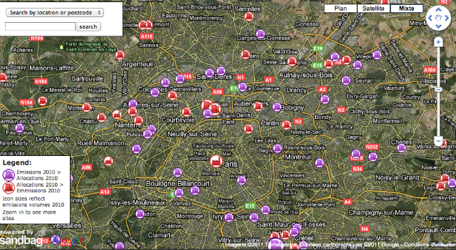 Carte des émissions de CO2
