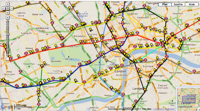 London Live Tube Map